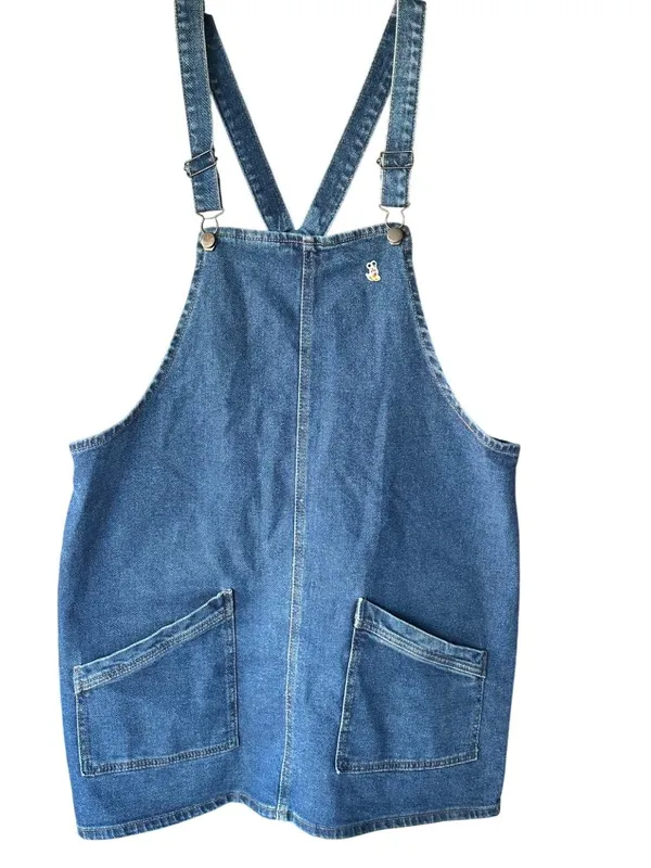 Wild Fable Blue Denim Overall Dress With Adjustable Straps & Front Pockets - Image 5
