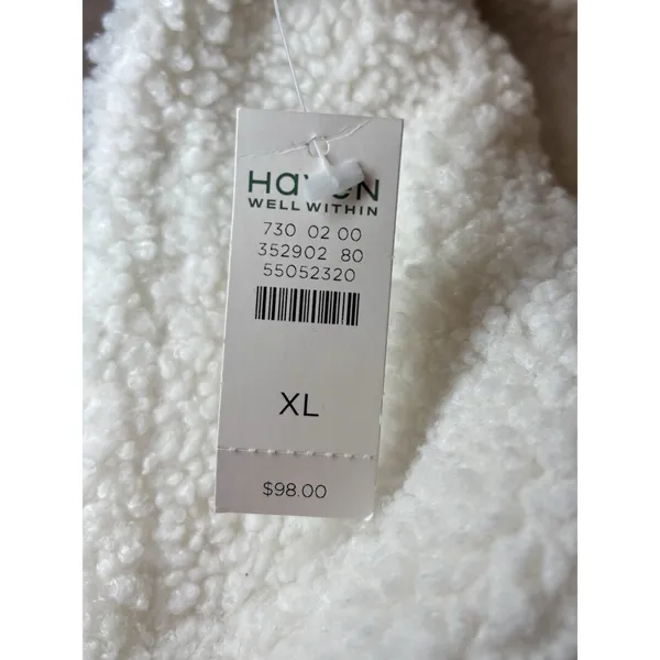 Haven Well Within Sherpa Pullover XL Cream Mock Neck NWT Cozy Loungewear - Image 5