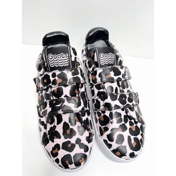 Goats Leopard Print Triple‎ Strap Sneakers Womens Size 6.5 Pink Black - Image 3