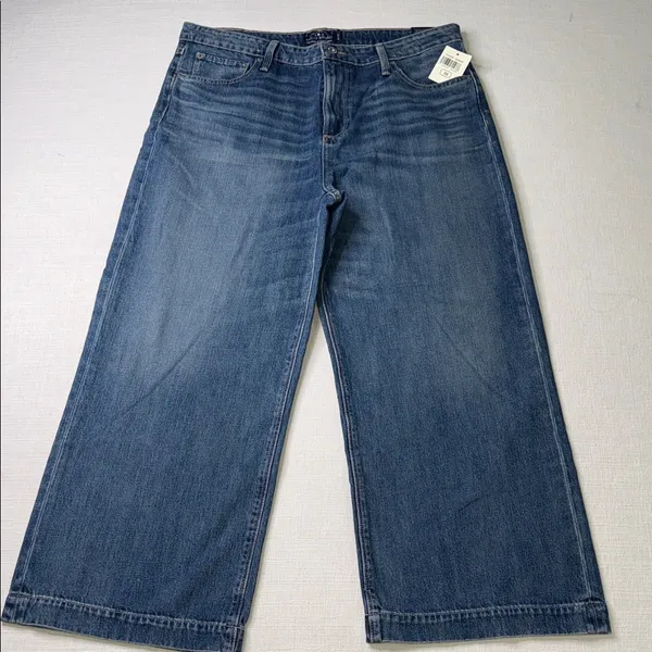 Lucky Brand Blue Wide Leg Crop Jeans - Image 2