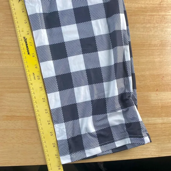 Source Unknown NWOT Soft Plaid Gingham Black & White Long Pants Pajamas M - Image 6