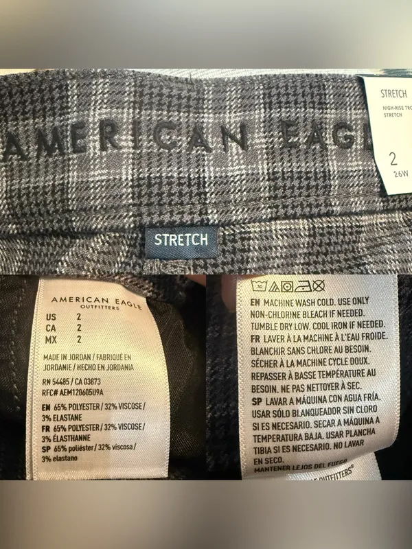 NWT American Eagle Womens Shorts Gray Palid High Rise Pleated Stretch 2 - Image 11