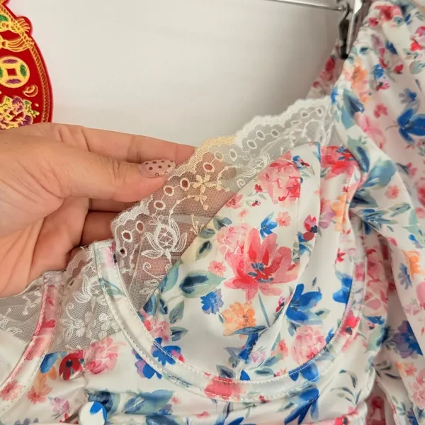 For Love And Lemons Juliet Floral Mini Dress‎ Spring Coquette Summer Size Small - Image 10