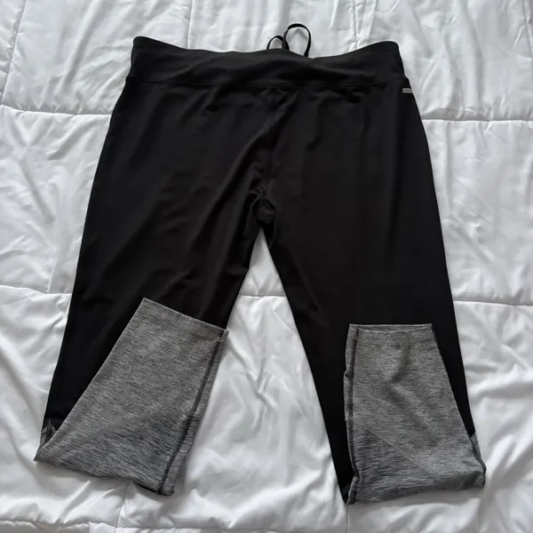 Womens Size XL Leggings Pants‎ Black Gray Drawstring Yoga Activewear Running Gym - Image 7