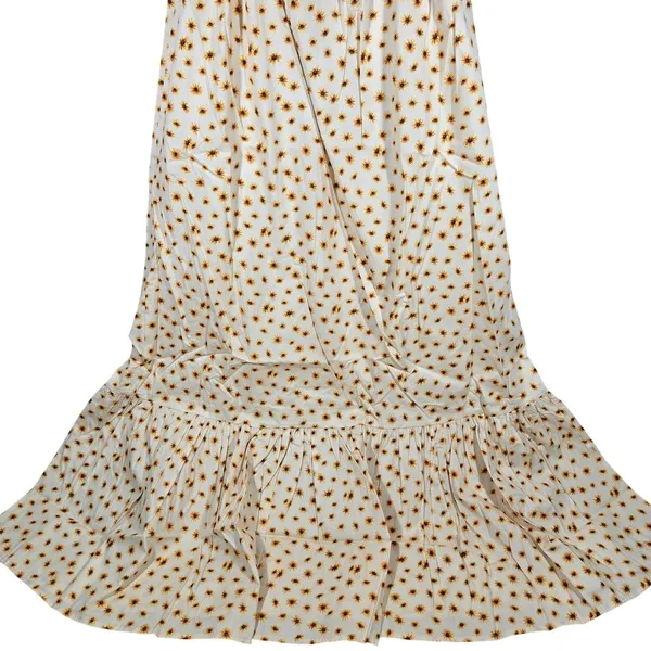 WeWoreWhat Smocked Midi Dress Ditsy‎ Daisies Ivory Multi Womens Size M New - Image 3
