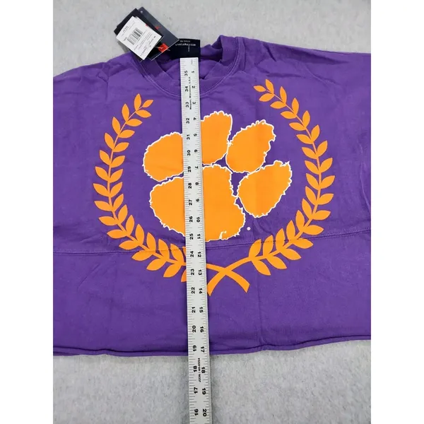 Womens Clemson Tigers Laurels Crop‎ Long Sleeve T-Shirt Spirit Jersey Sz SMALL - Image 9