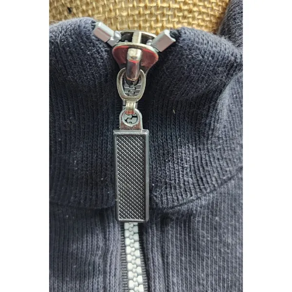 Fleece Pullover Quarter Zip Color Block Activewear Top Black‎ Red M - Image 4