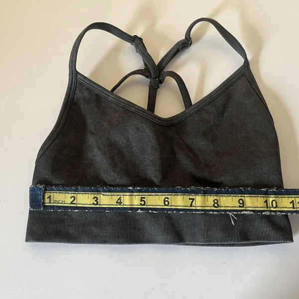 Aerie Offline Charcoal Grey Bralette Crisscross Back Sports Bra Size M - Image 7