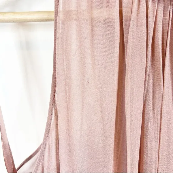 BHLDN‎ Hitherto Camilla Silk Slit Leg Bridesmaid Gown Women's 8 Pink Romantic - Image 9