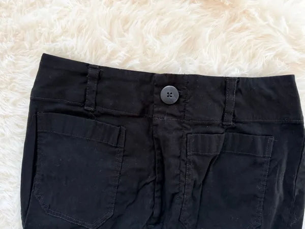 Maeve by Anthropologie Black Patch Pocket Utility Midi Skirt Size XS - Image 2