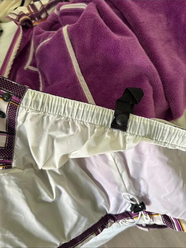 Ski Plaid Hooded Snow Jacket in Purple & White - Image 10