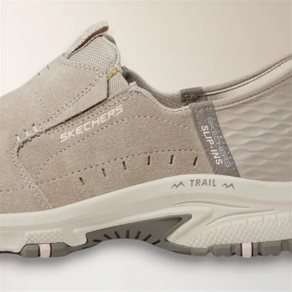 Skechers Slip Ins Hillcrest‎ Sunapee Trail Taupe Suede Shoes Women's 8 Hiking - Image 8