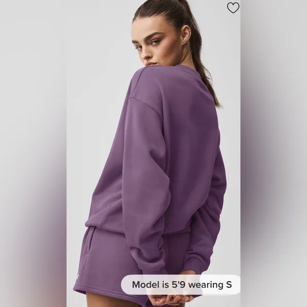 ALO Yoga NWT Accolade Crew Neck Pullover Plum Kiss Size M SOLD OUT Color - Image 2