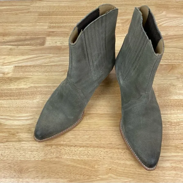 Free People Beige Gray New Frontier Chelsea Western Cowboy Boots Sz.39(US 8.5) - Image 3