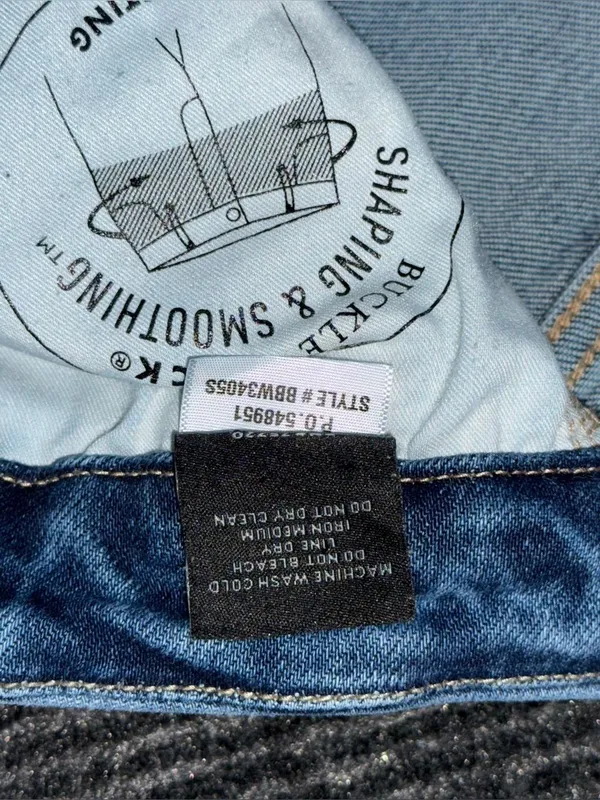 Buckle Black Fit No 53 Flare Stretch Jeans Sz 26x30 Distressed Mid Rise BBW3405S - Image 10