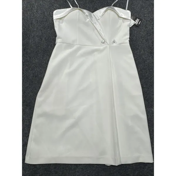 Aidan Mattox Strapless Tuxedo Dress Women's 2 Ivory White Formal BNWT - Image 3
