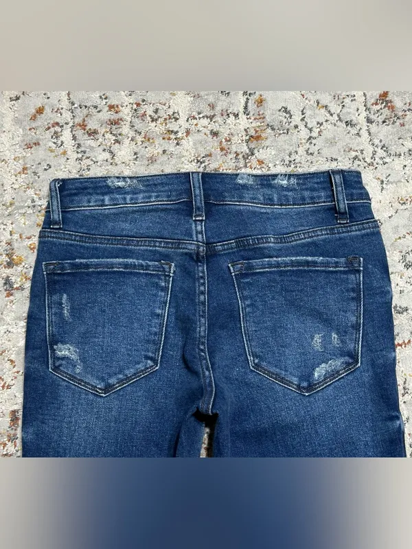 Vervet Flare Jeans Leopard Slit Size 26 - Image 8