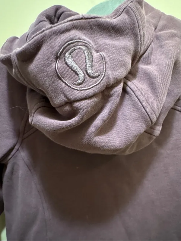 Lululemon Purple Hooded Zip-Up Sweatshirt - Image 5