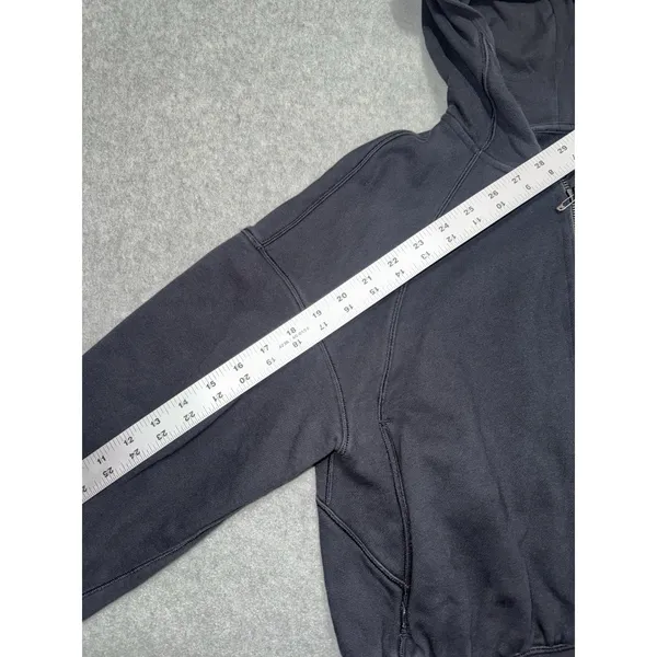 Lululemon Black Full Zip Balloon Sleeve Hooded Sweater Jacket 6 - Image 9