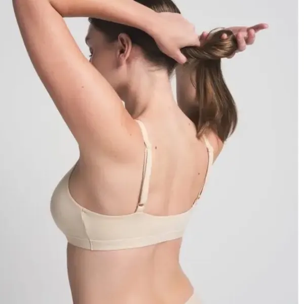 Skims Wear Everywhere Scoop Bralette Cream Loungewear Unpadded Comfy Sleep Bra - Image 4