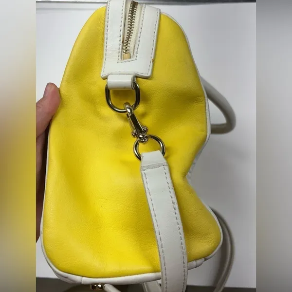 Kate Spade Blake Hudson Street Leather Satchel Crossbody Bag Limonium Yellow - Image 8