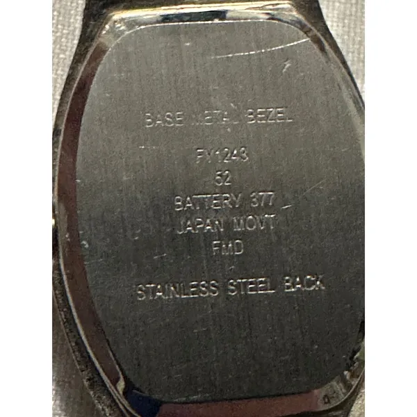 Silver Tone Womens Watch FY1243 Japan Movt Stainless‎ Steel Back Jewelry - Image 6