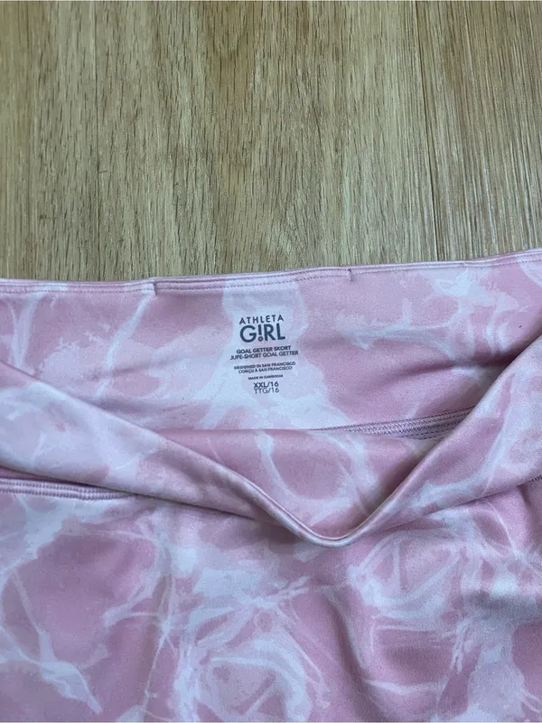 Athleta Pink and White Patterned Active Skort - Image 3