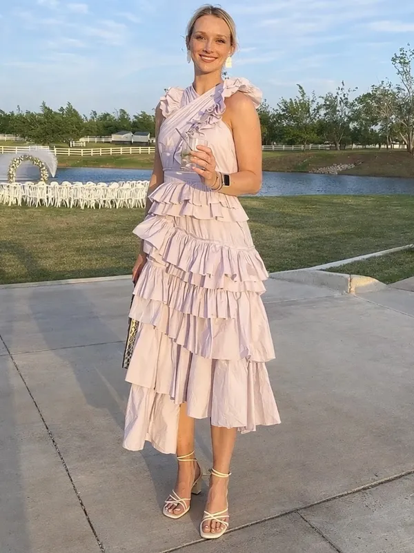 Ulla Johnson Aurore Ruffle Tiered Midi Dress Lavender Size 6 NWT - Image 10