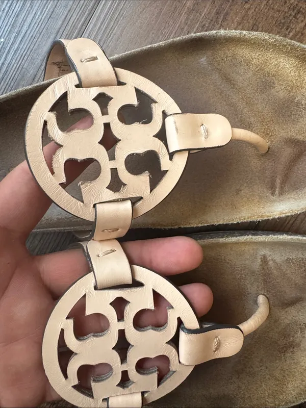 Tory Burch Pale Pink Leather Logo Thong Sandals - Image 12