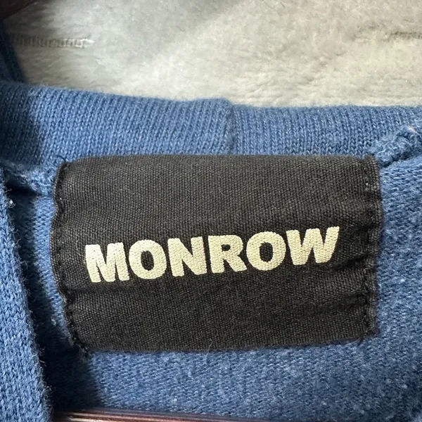 MONROW Zip Up Hoodie Cotton Blend Blue Tie Dye‎ Loungewear Athleisure Womens S - Image 4