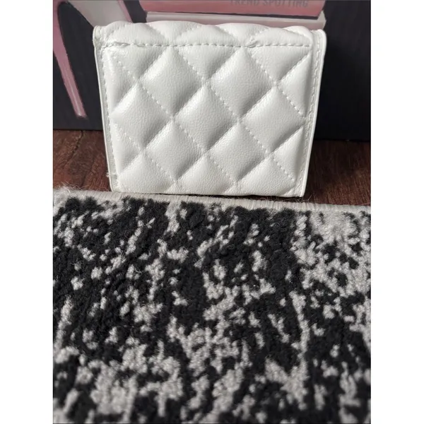 Quilted White Mini Wallet - Women Bags - Image 2