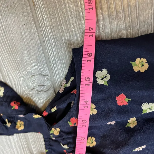 NWT Madewell silk Ruffle-Strap Cami Confetti Floral Sz 2‎ - Image 9