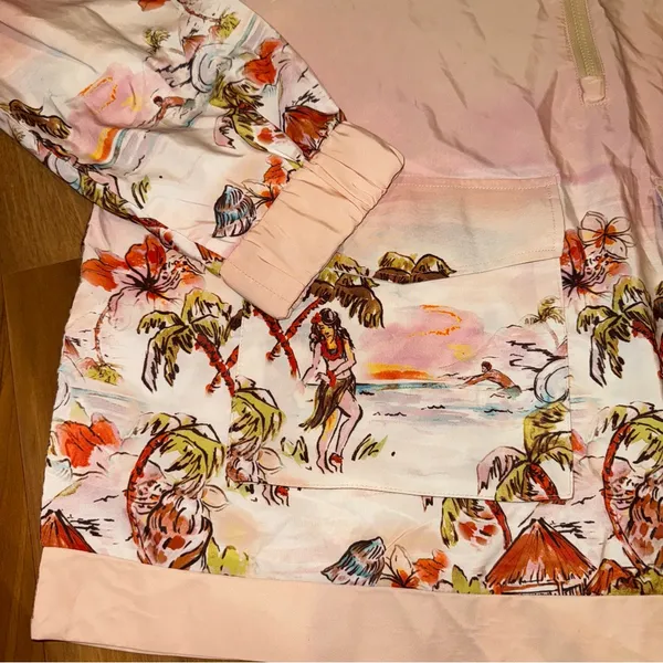 Royalty by Maluma 3/4 zip Hawaiian aloha wind breaker‎ like pullover NWOT LARGE - Image 2