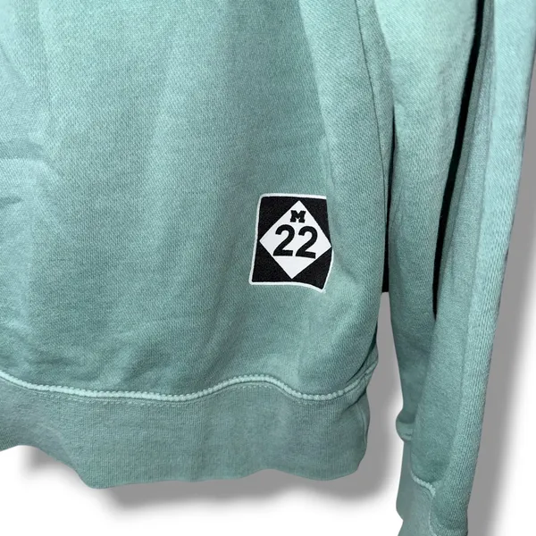 M22 Michigan Sweatshirt‎ Crewneck Long Sleeve Pullover Green Women's Small - Image 6