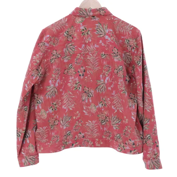 Christopher & Banks Vtg 90s Floral Button Down Shirt Jacket‎ Womens Shacket Western Stretch Size L - Image 2
