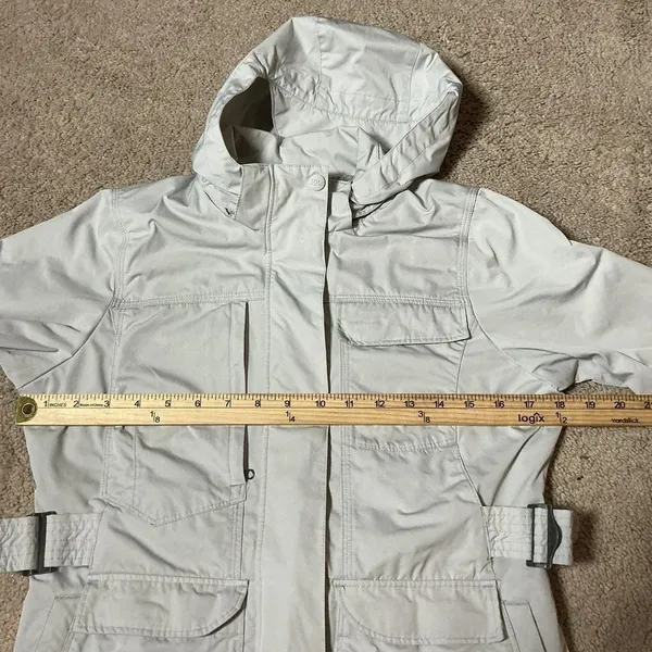 Royal Robbins Womens XS Gray Hooded Safari Utility Jacket‎ Mesh Lined Gorpcore - Image 6
