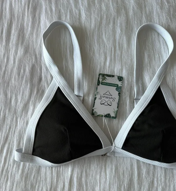 Color Block Bikini Set Black - Image 5
