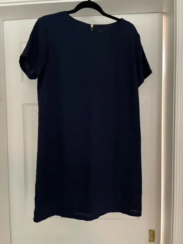 Navy Blue Lulus Dress Shift And Shout - Image 3