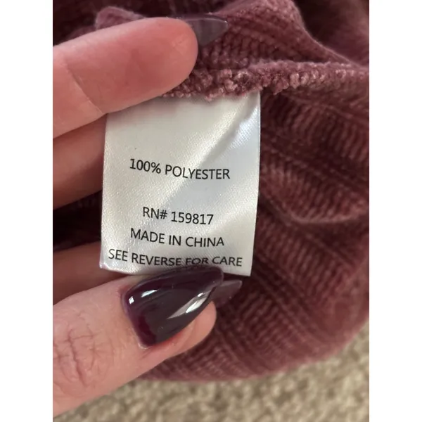 Altar'd State Burgundy Ribbed Turtleneck‎ Cropped Sweater Women's Medium - Image 6