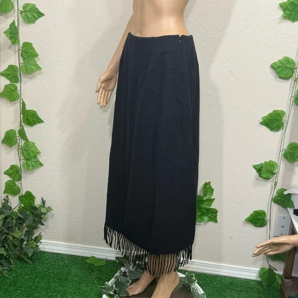 Pendleton Vintage Wool Elegant Black Maxi Skirt - Image 7