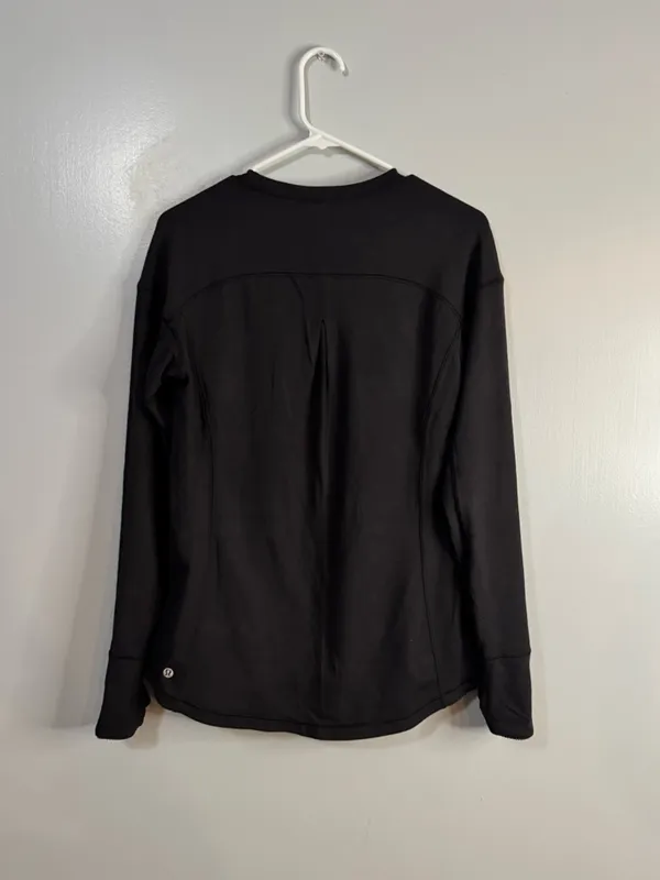 Lululemon Athletica Black Long Sleeve Crewneck Sweatshirt Size 4 - Image 6