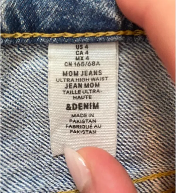 H&M Abercrombie & Fitch High-Waisted Mom Jeans - Image 4