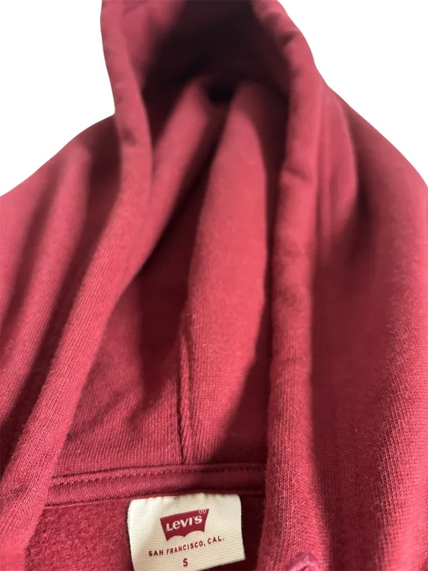 Burgundy vintage Levi’s hoodie - Image 3