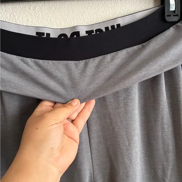 Nike Dri Fit Just Do It Foldover Knit Pull On Jogger Pants Grey L - Image 6