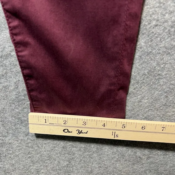 7 For‎ All Mankind b(air)Skinny Jeans Burgundy Wine Red Pants 27 Blair - Image 4