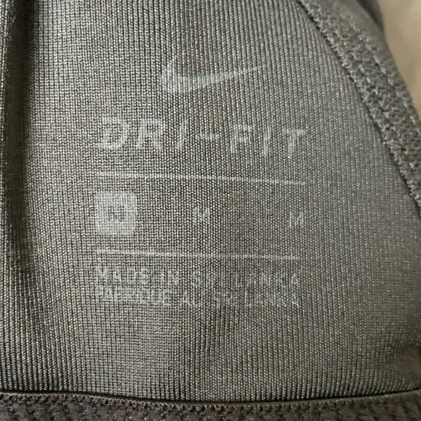 Nike Dri Fit Women Size Medium Black athletic Sports‎ Bra Mesh - Image 3
