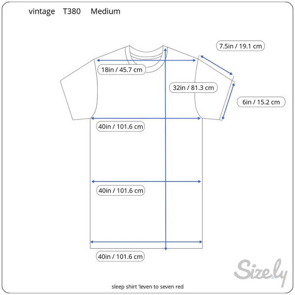 sleep shirt 'leven to seven red Size M - Image 2