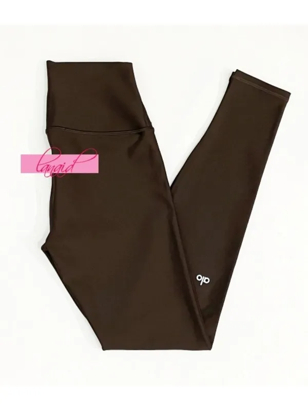 Alo Airlift Winter Warm High-Waist Leggings Espresso Hi-Rise Brushed Fleece Pant - Image 10