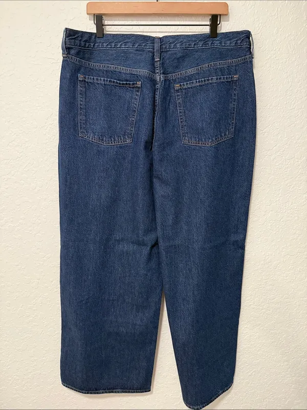 NWT OLD NAVY Mid Rise WOW Baggy Wide Leg Blue Jeans Size 16 - Image 7