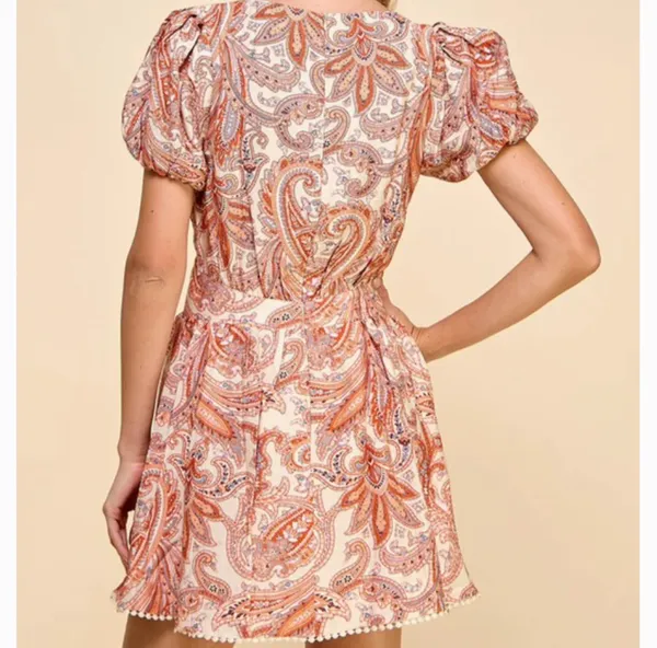 Fall mini dress Orange Size M - Image 2